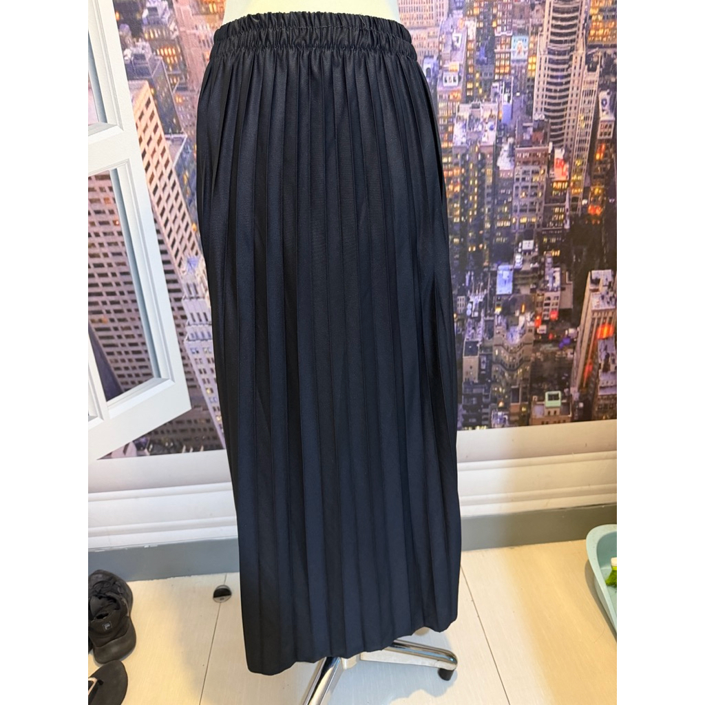 rok plisket panjang hitam wanita PL