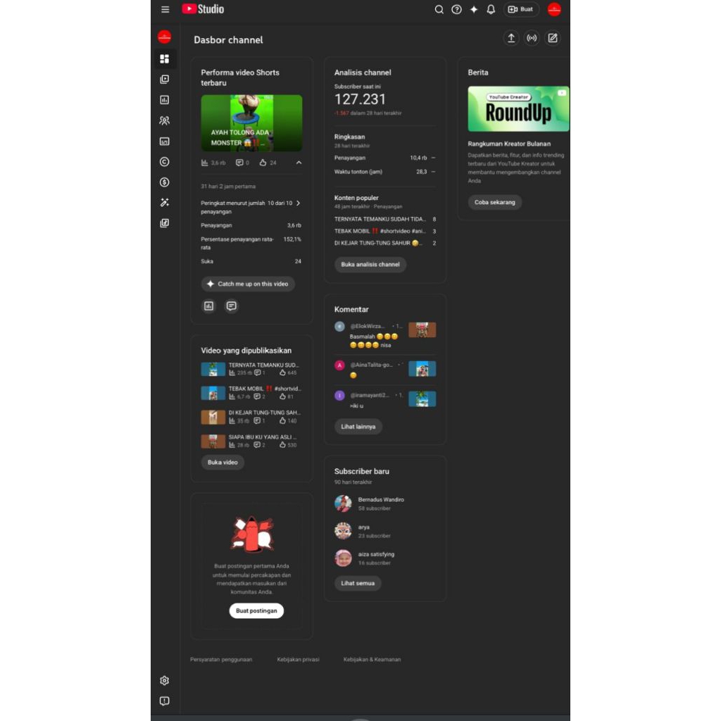 Akun youtube 100k subscriber belum MONETISASI tidak ada pelanggaran (Open negotiable)