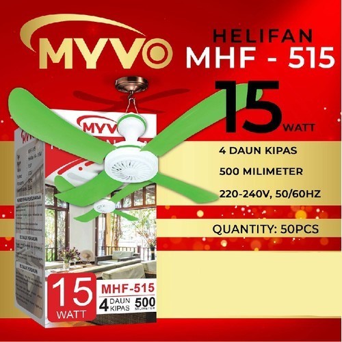 MYVO Helifan Myvo 15 - 45 Watt Kipas Baling Myvo Kipas Gantung MHF SNI Kipas Angin Gantung Helifan