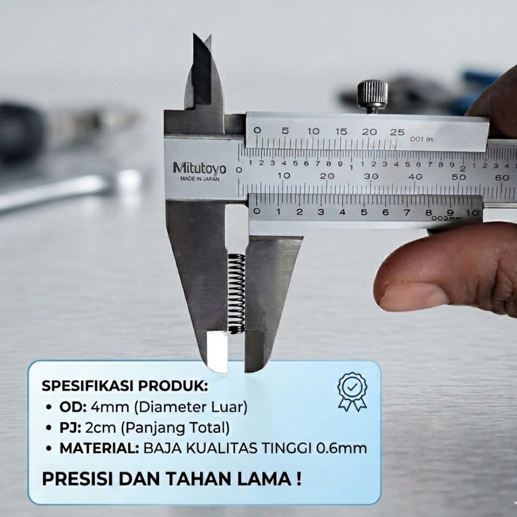 Per Pegas Tekan OD 4mm PJ 2cm Baja 0.6mm