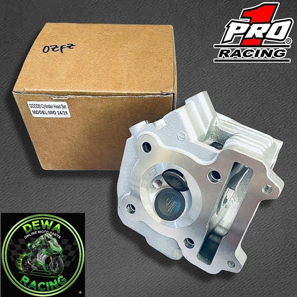 Blok head Mio sporty Mio smile Pro 1 Racing CNC porting klep 24 / 28 MM