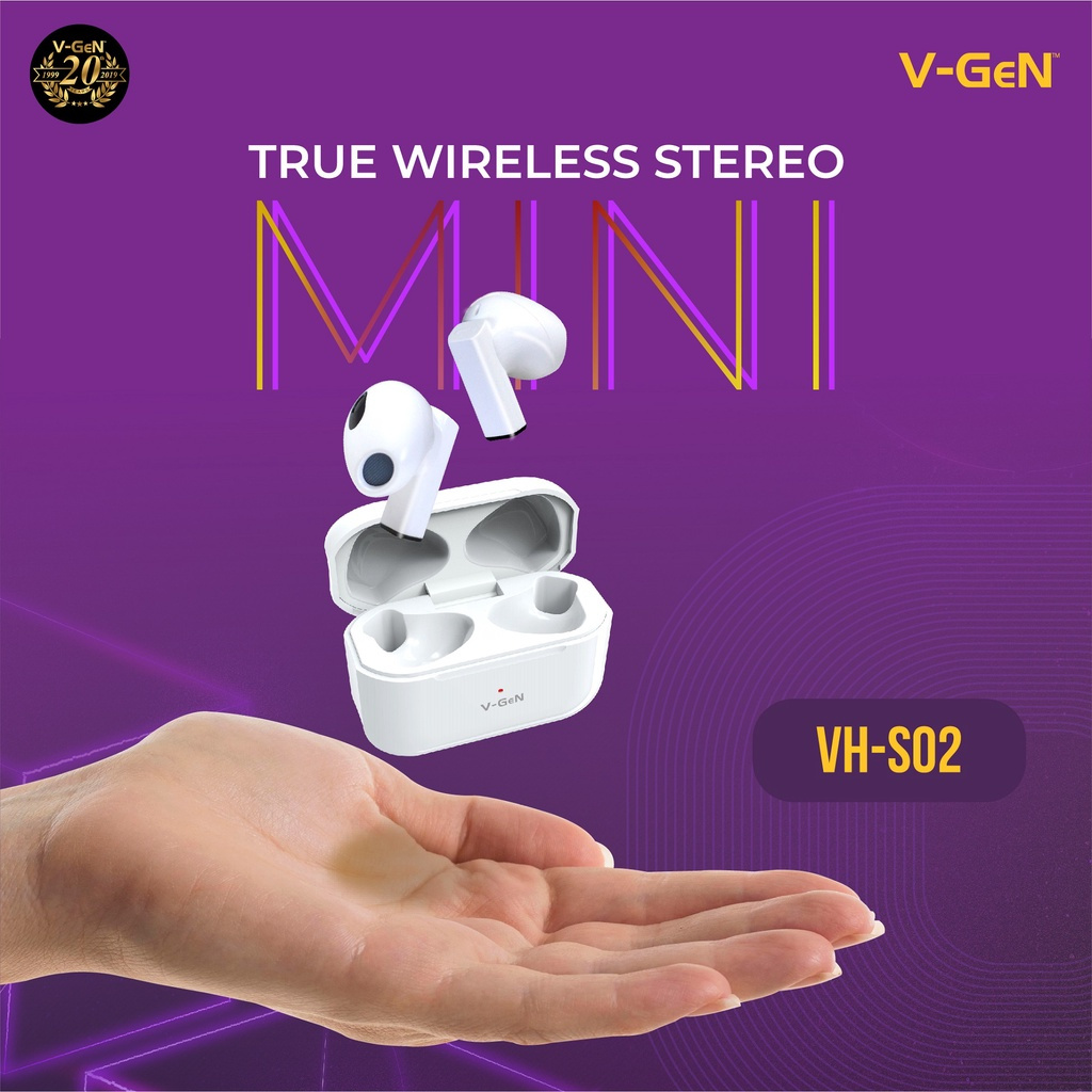 Last Stock Headset Earphone Bluetooth Tws Vgen Vh S02