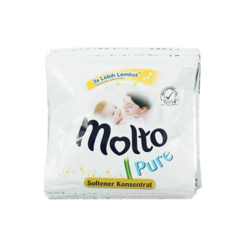 Molto Pure Sachet Molto Pewangi Pakaian Putih, Teknologi Double Boost untuk Wangi Tahan Lama