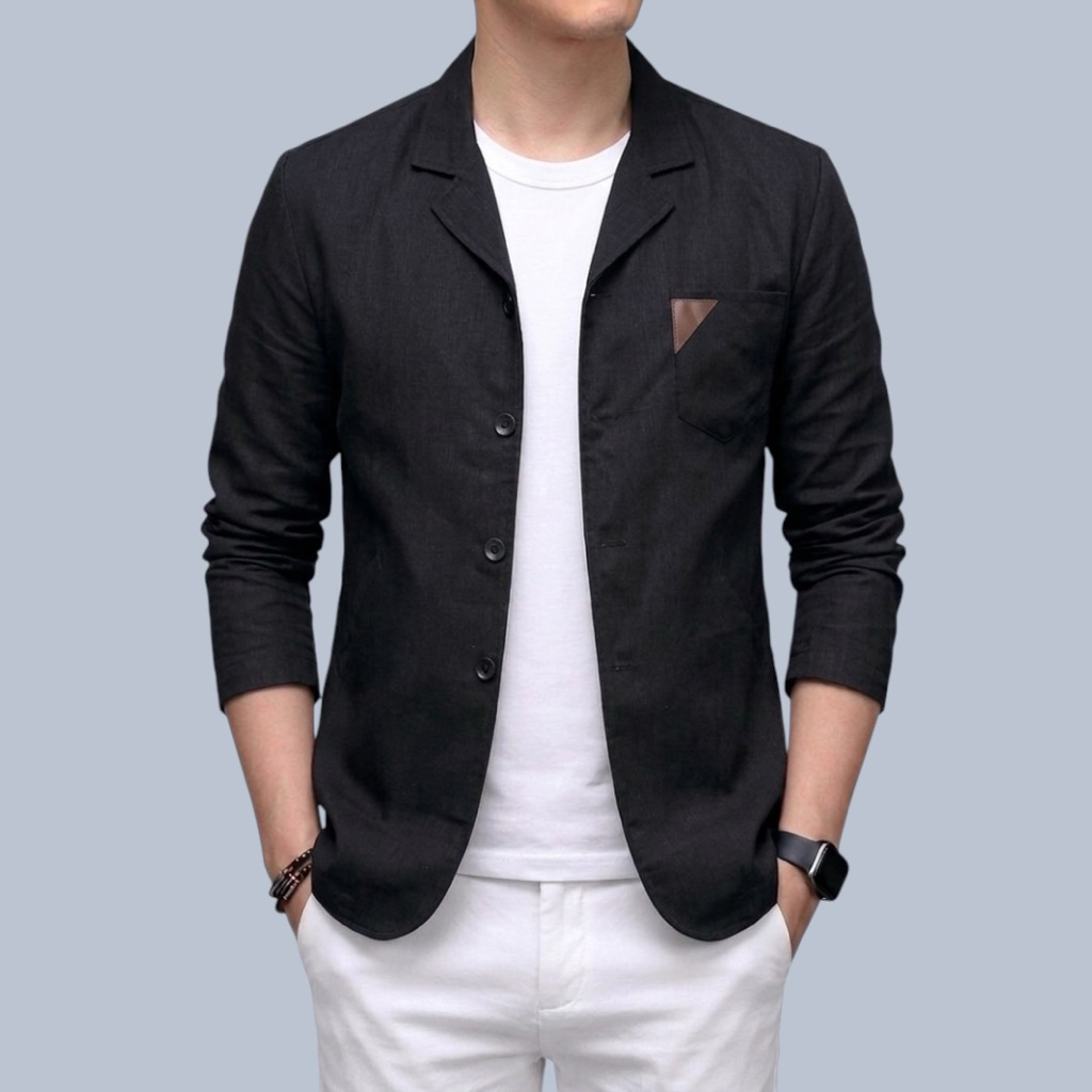 Progress man kemeja semi blazer pria kemjas kemeja jass Japan Drill