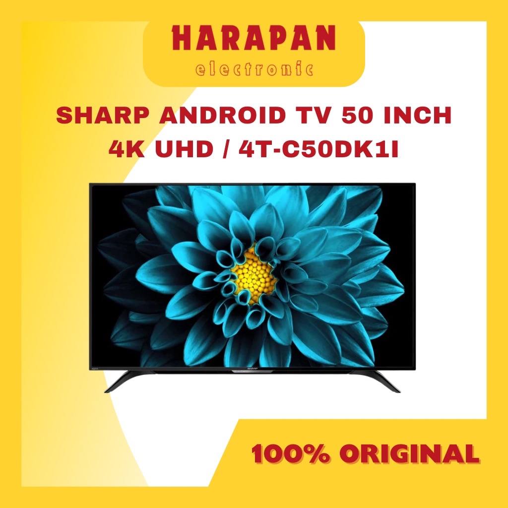 SHARP AQUOS SMART ANDROID GOOGLE TV 50 INCH 4K ULTRA HD 50DK1i 4TC50DK1i 4T C50DK1i / GARANSI RESMI