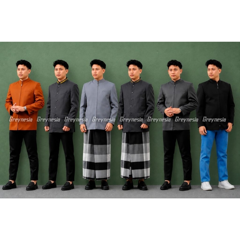 Jasket Kerah Koko - Greynesia | Jas Koko Semiwool Slim Fit