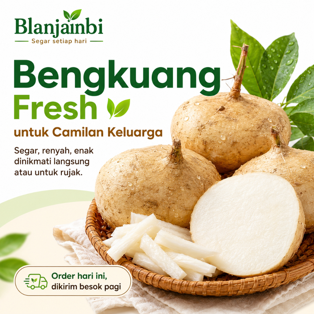 Bengkuang 500gr–1Kg - Buah Fresh untuk Rujak Keluarga Bandung