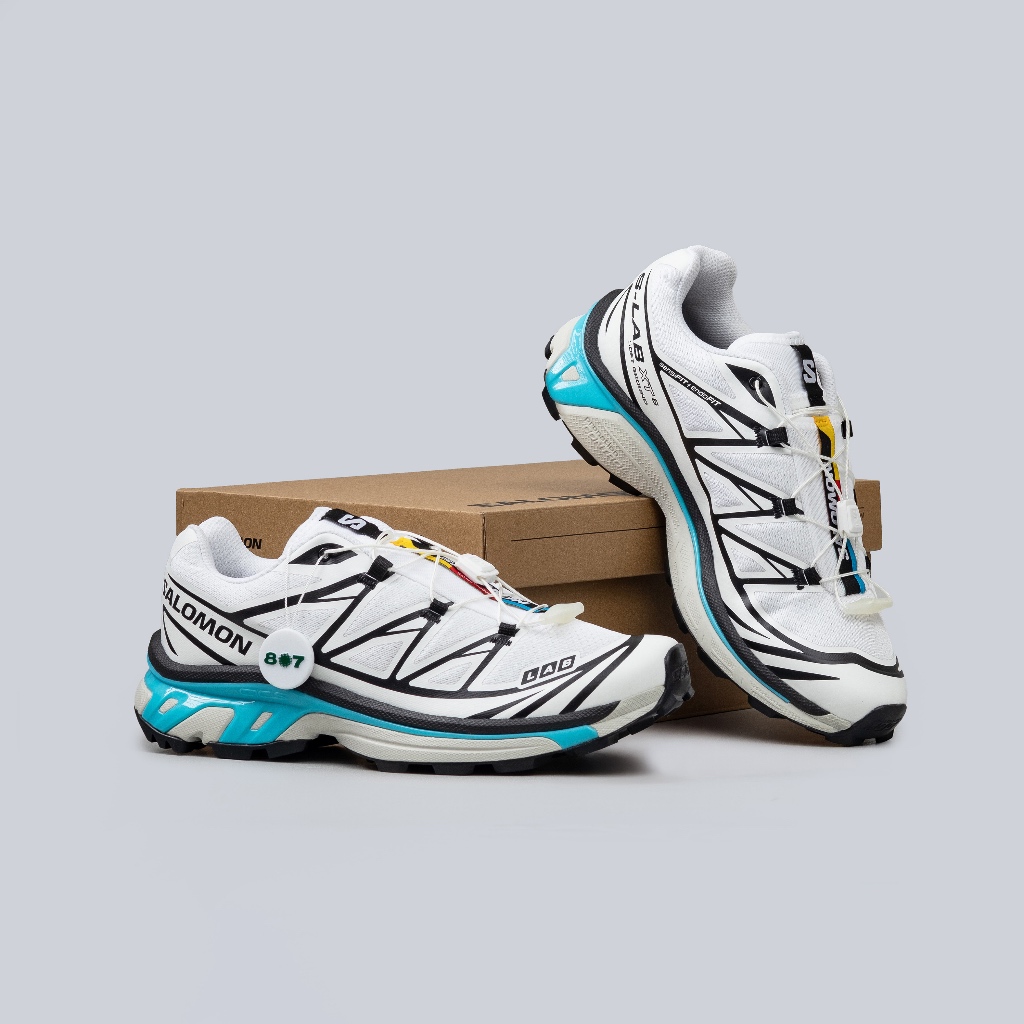 Salomon XT6 Black White Blue Curacao