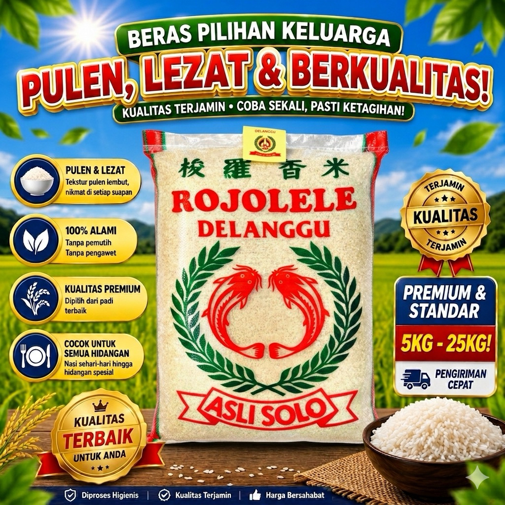 BERAS ROJO LELE DELANGGU ( ASLI SOLO )