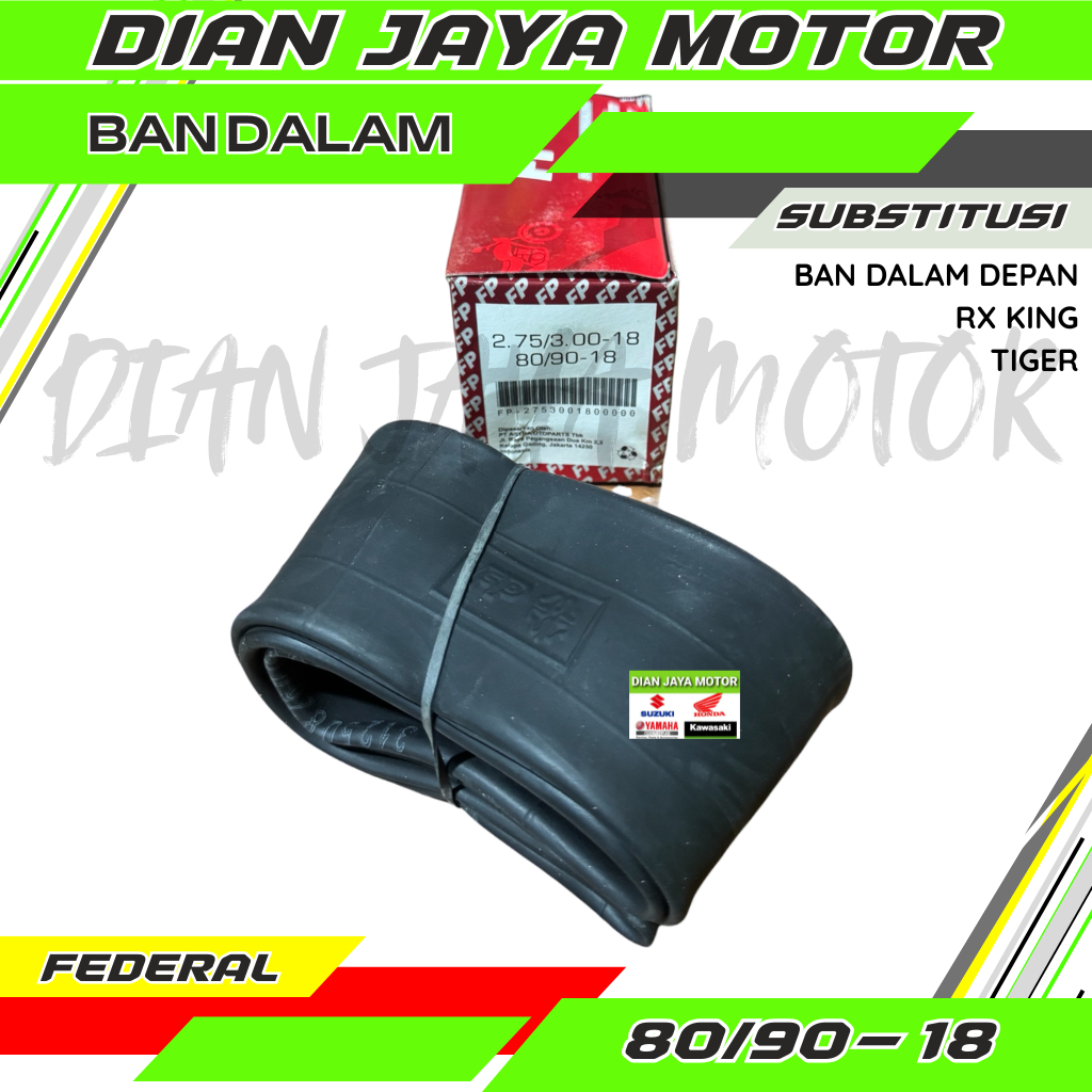 Federal Ban dalam depan Tiger Rx king 80/90-18 Ban jero Ring 18