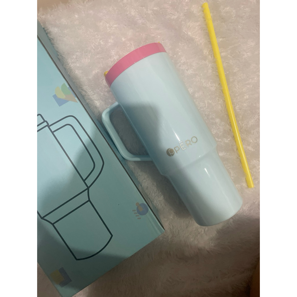 PROMOO BU — Pero Tumblr Plastik 1182 ml with straw (BIRU)