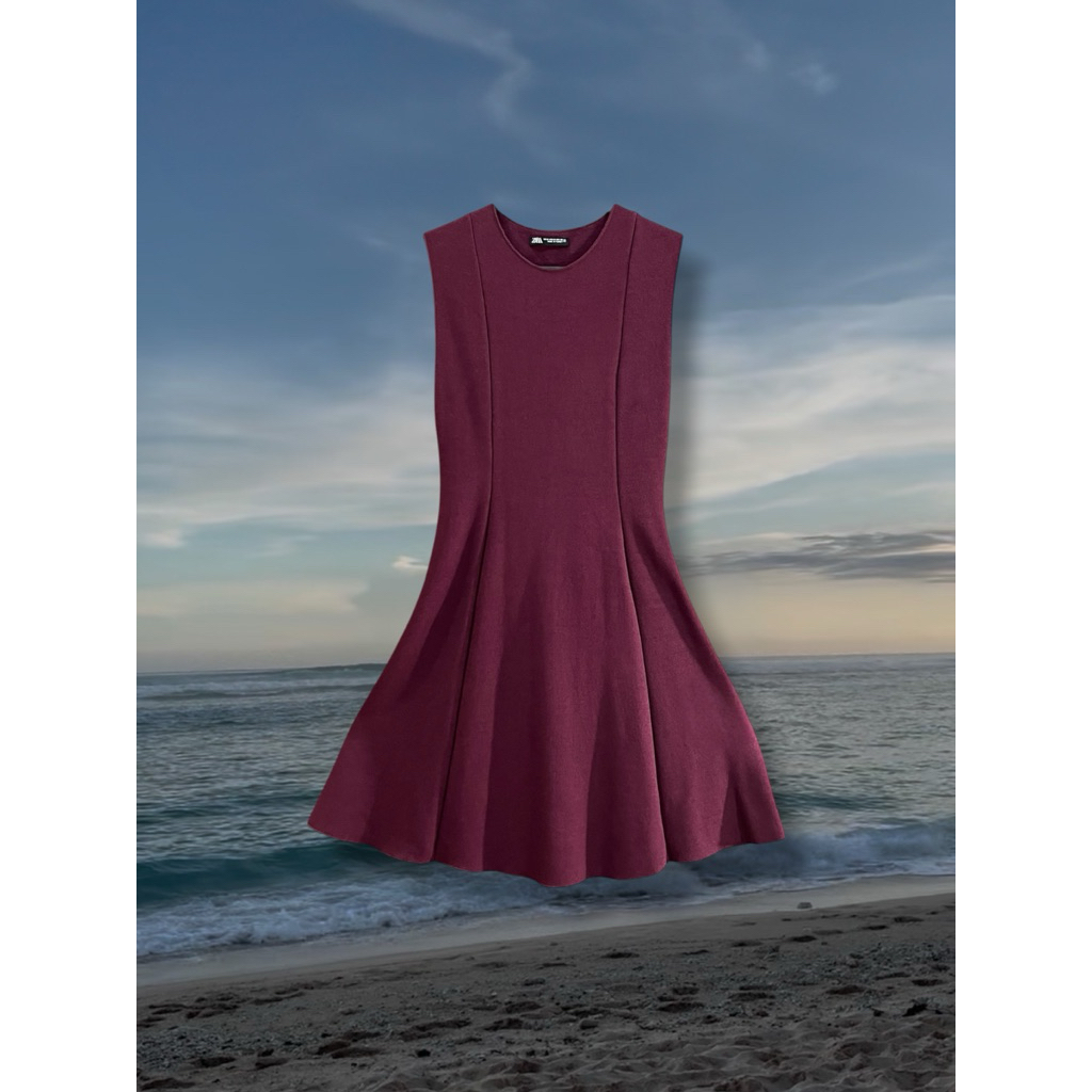 [PRELOVED] Zara Mini Dress Maroon Size M