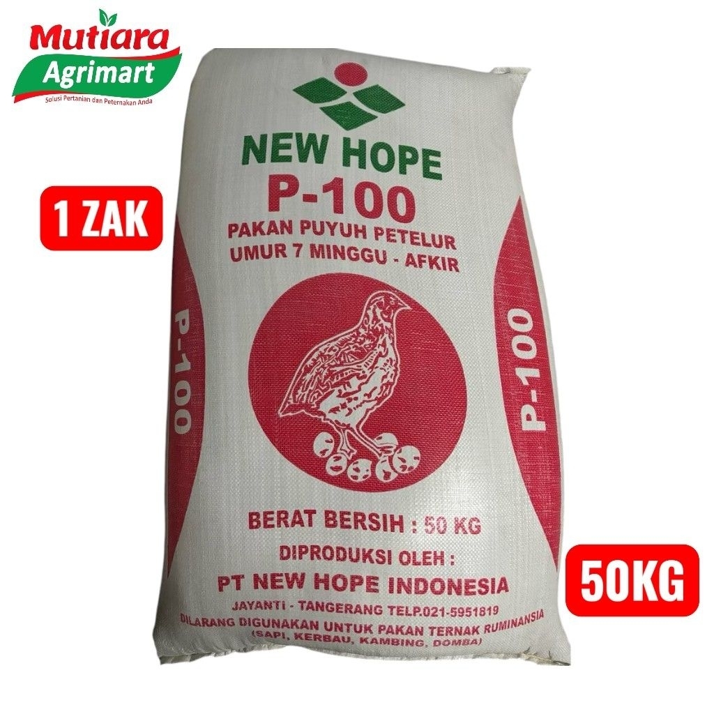 PAKAN PETLUR MERK P-100 NEWHOPE KARUNGAN @50KG