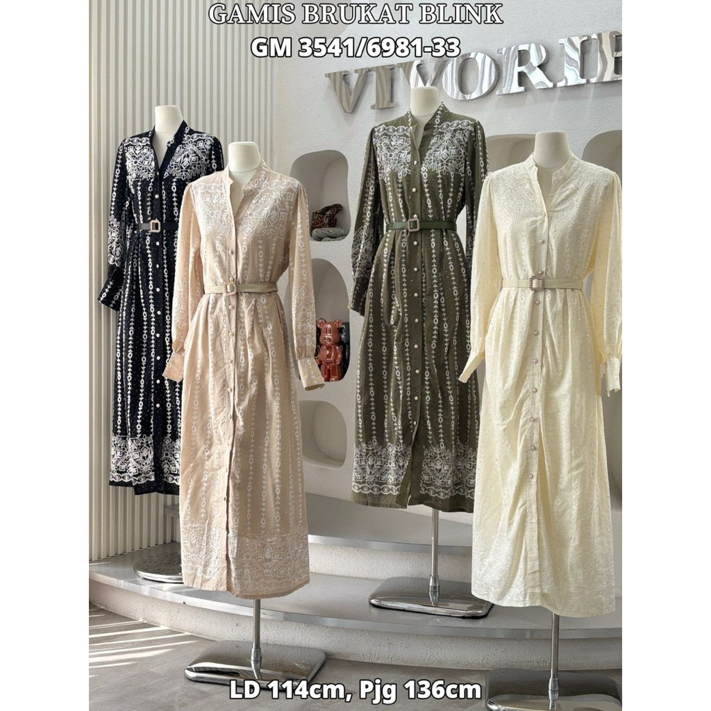 gamis blink, gamis vivorie, gamis kev, gamis bkk, gamis putih, white maxi, dress katun bordir, gamis