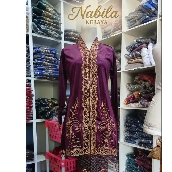 ATASAN KEBAYA TUNIK IBU BESAN MUSLIM FULL BORDIR EMAS MEWAH KEBAYA KARTINI PANJANG ANGGUN WANITA