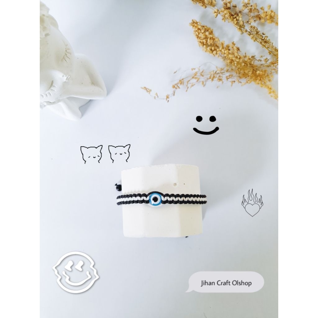 Gelang Rajut Mata Satu / Gelang Tali Rajut