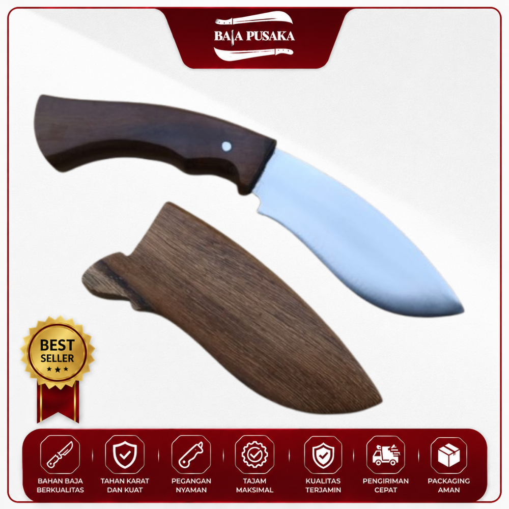 Pisau Dapur Baja HSS, Pisau Seset Kulit dan Daging | Kode 12