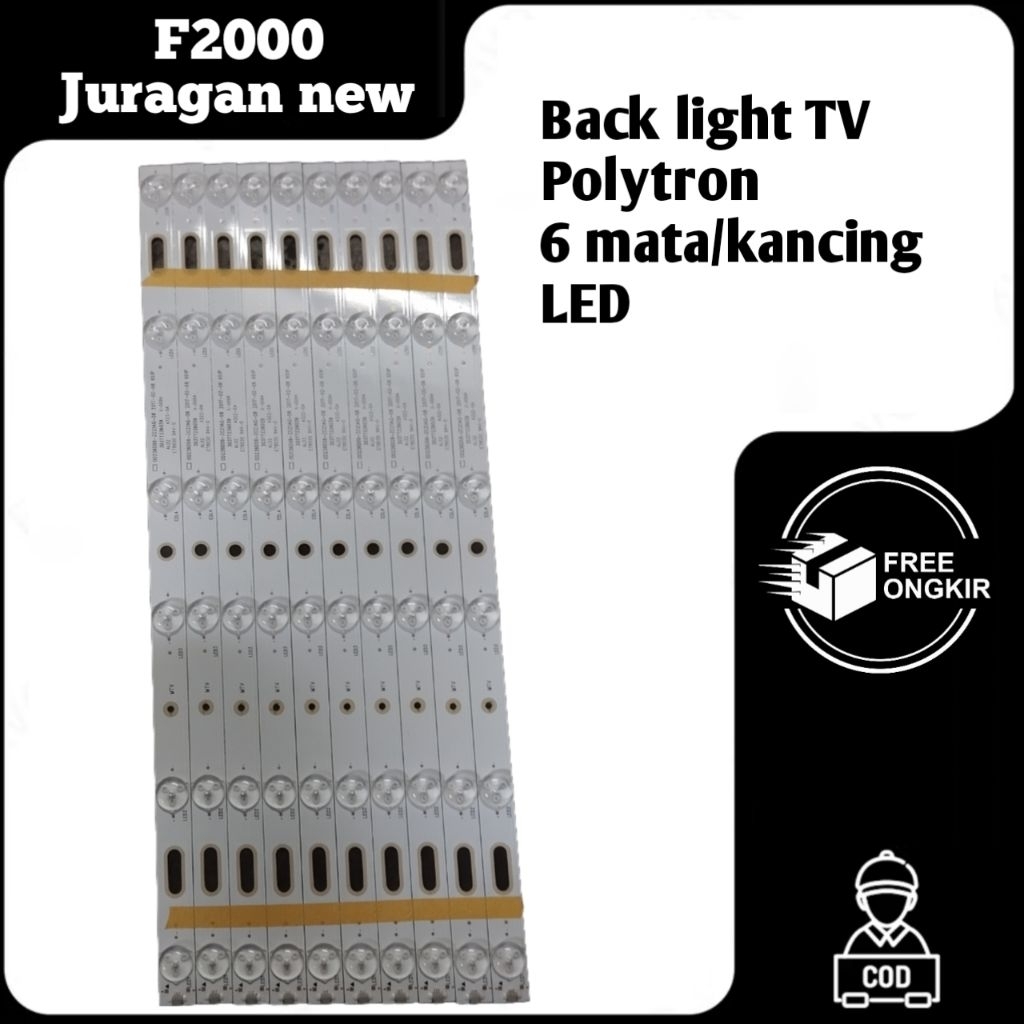 Back light 6 mata LED Polytron LAMPU TV DIGITAL LED LCD 24 INCH 6 kancing 3 volt
