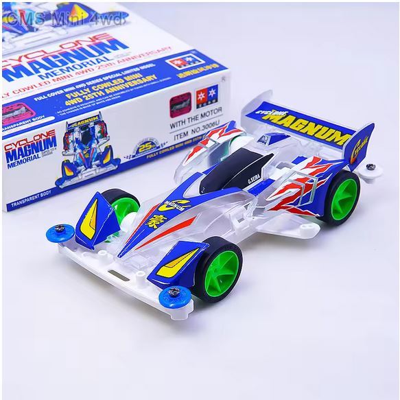 Mini 4wd Rep. Tamiya Cyclone Magnum Clear Super TZ Merk DAXING