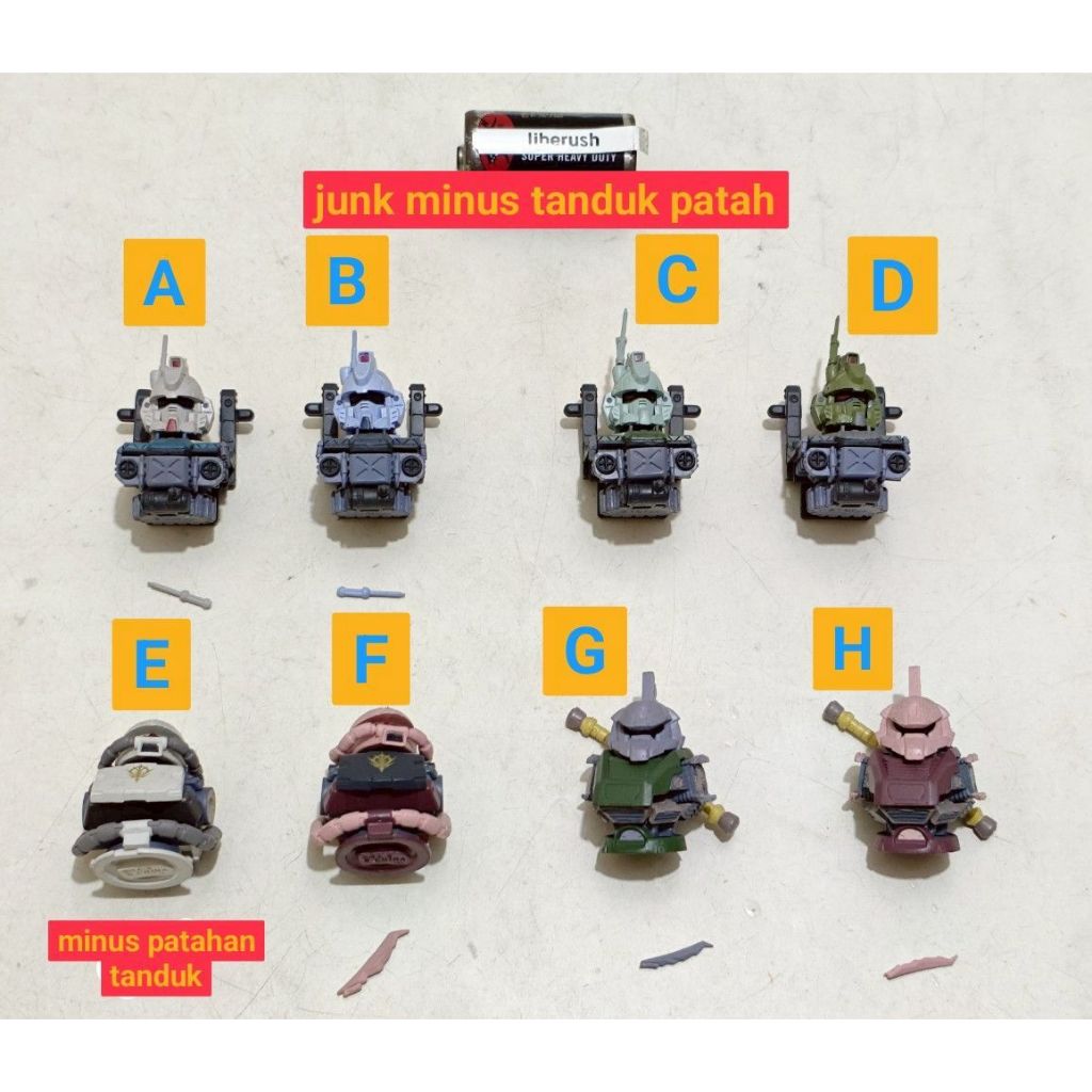 [/Pcs] Junk minus Bandai gashapon gundam head collection Rx-79g RX79G Ez-8 , Zaku II 2 , gelgoog hea