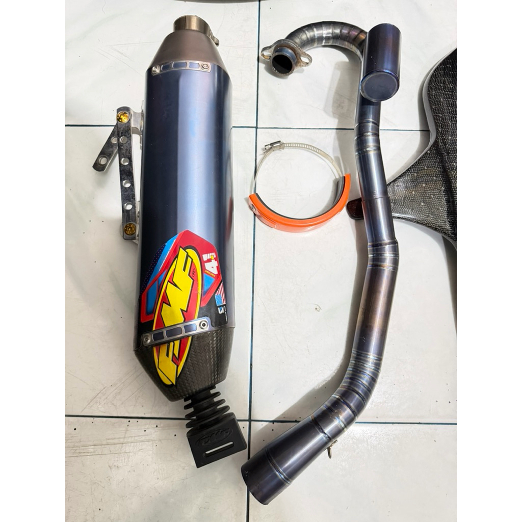 knalpot original fmf 4.1 carbon titanium pnp klx dt crf