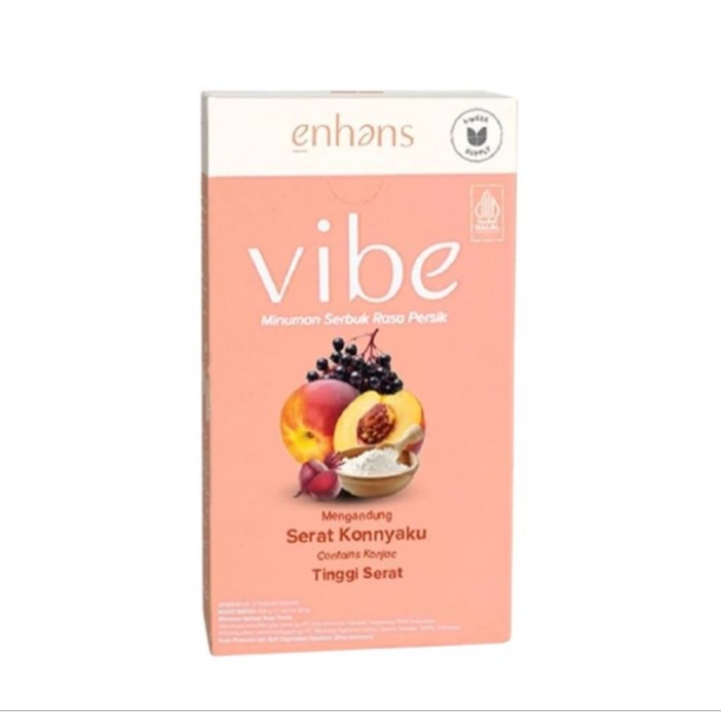 Enhans Vibe Persik Minuman Tinggi Serat 7 sachet