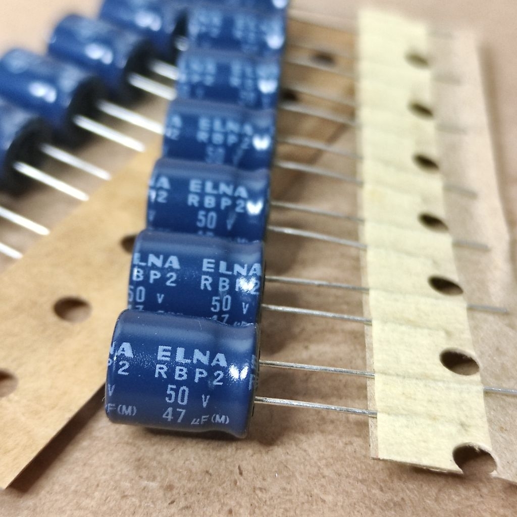 ELCO 50V 47UF CAPASITOR ELCO 47UF 50V 85°C TIPE ELCO RADIAL ELNA ORIGINAL CAPACITOR