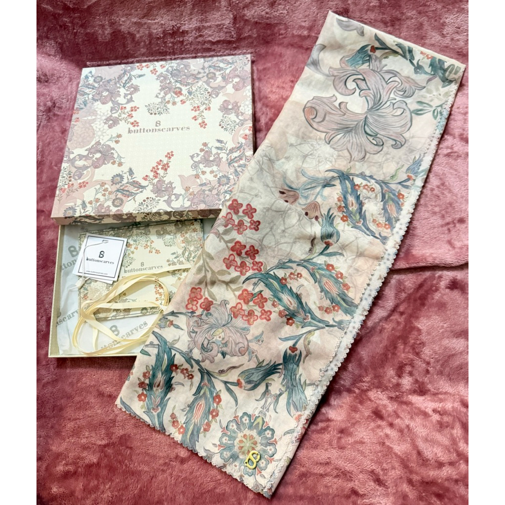 PL buttonscarves Topkapi Voal Square-Ivory