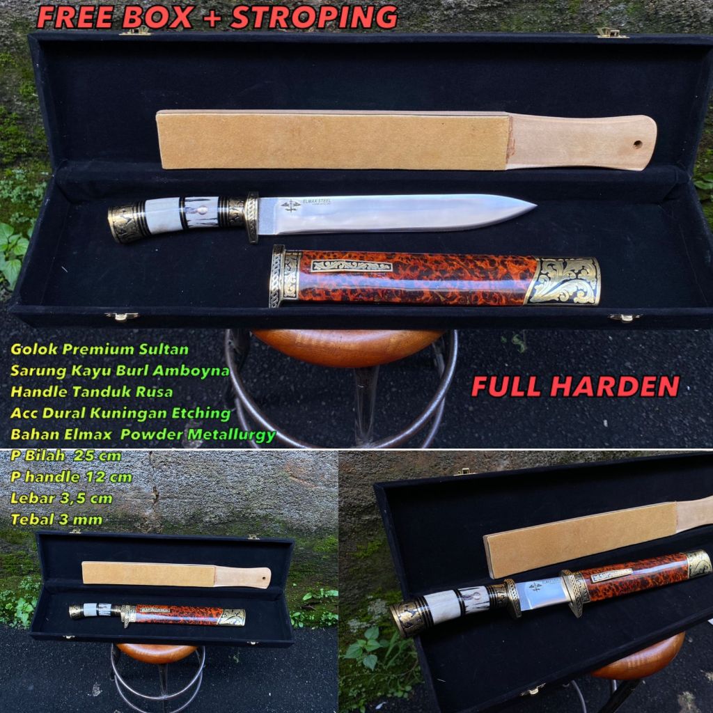 GOLOK PREMIUM SULTAN – ELMAX POWDER METALLURGY FULL HARDEN