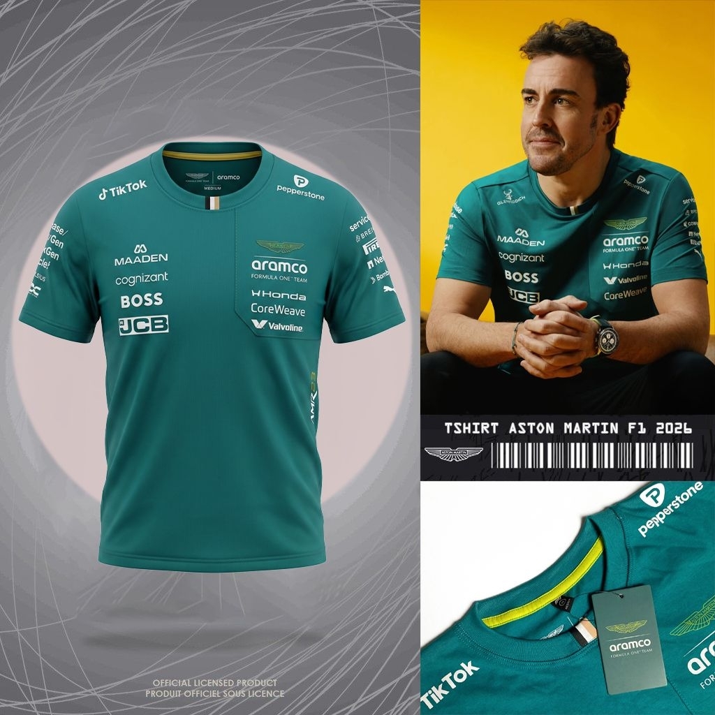 Kaos T-shirt Aston Martin F1 2026 Unisex Limited Edition