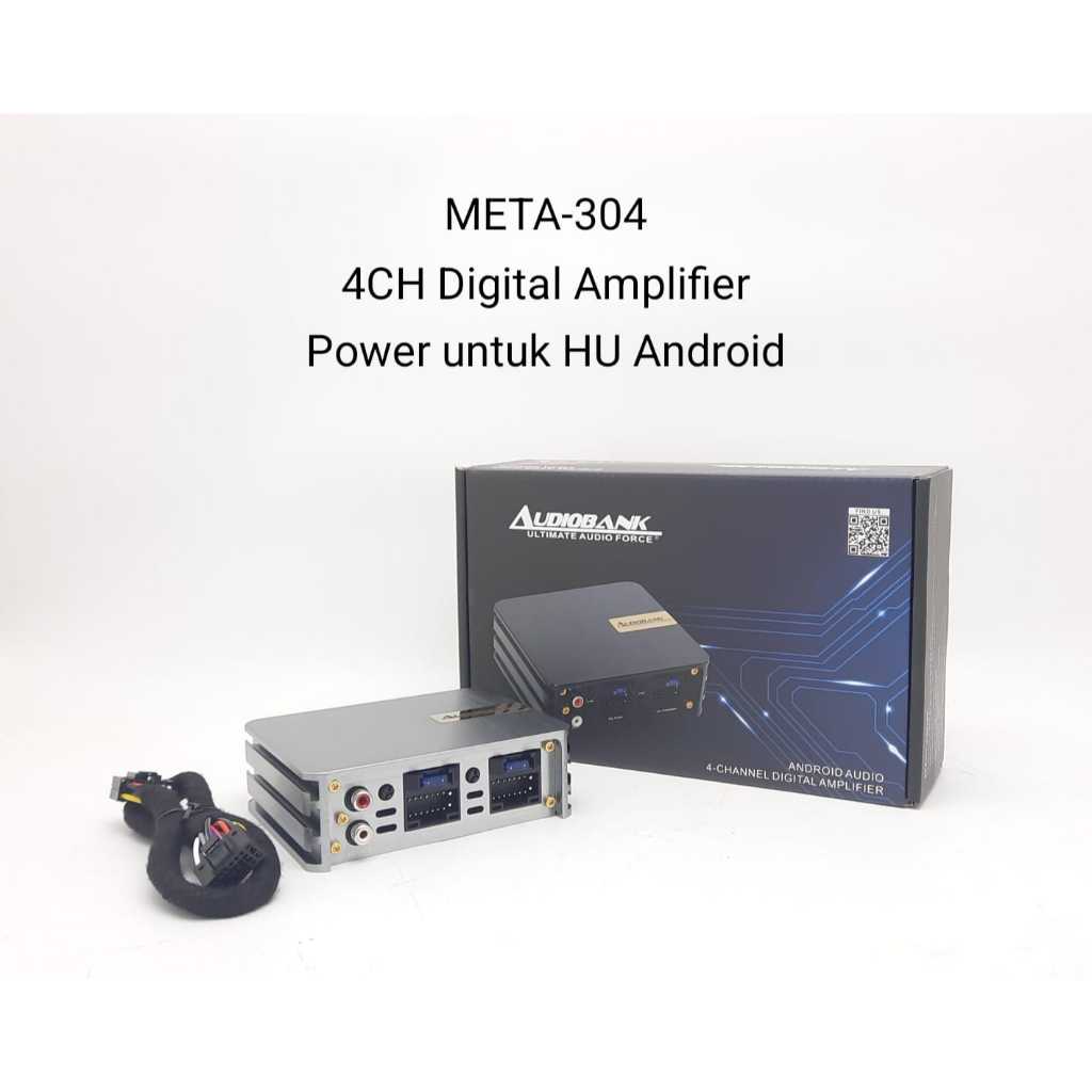 Car Audio META-304 4-Channel Power Car Amplifier for Car Android Player with Plug n Play Socket And 