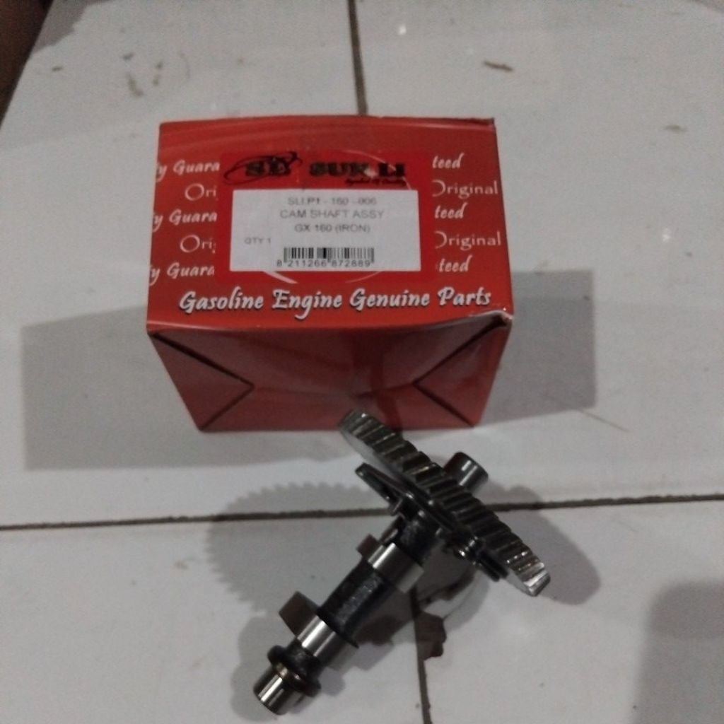 Noken As Mesin Engine Bensin Gx160 / Noken As Gx160 / Cam Shaft Assy Gx 160 (Iron) / Noken As / Poro