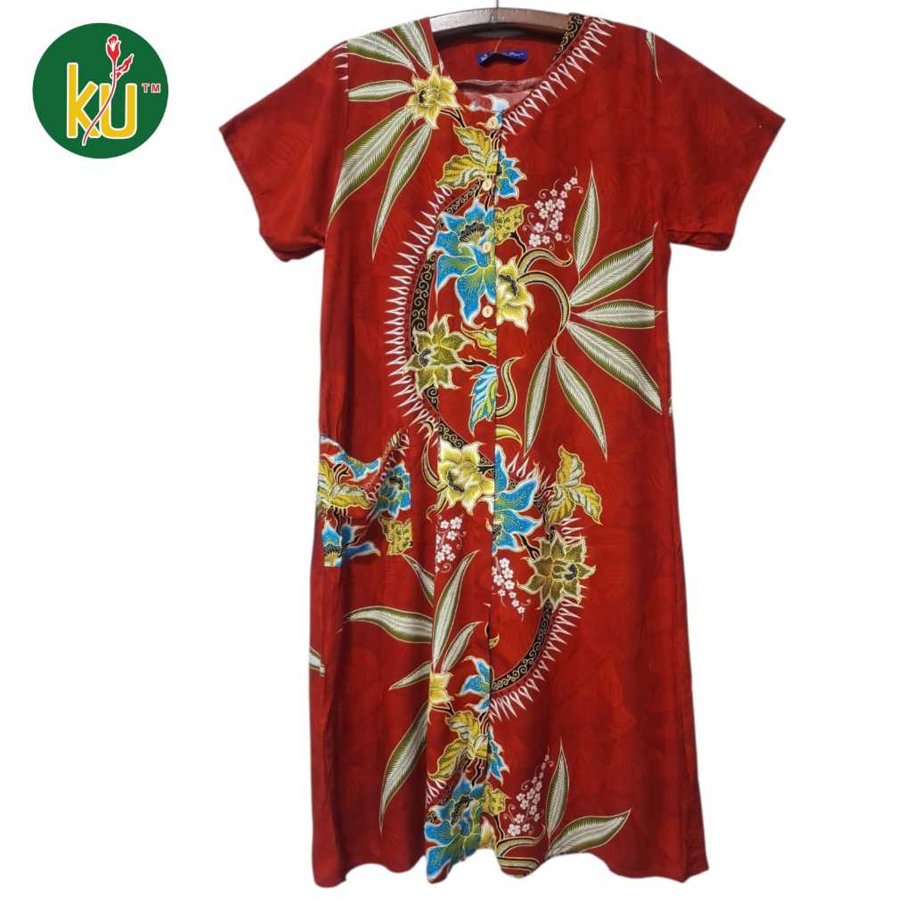 Kencana Ungu Daster 30 WR BG Padi Label Biru KUB LD 116 Kancing 4 Ibu Menyusui Busui Kantong Saku 1