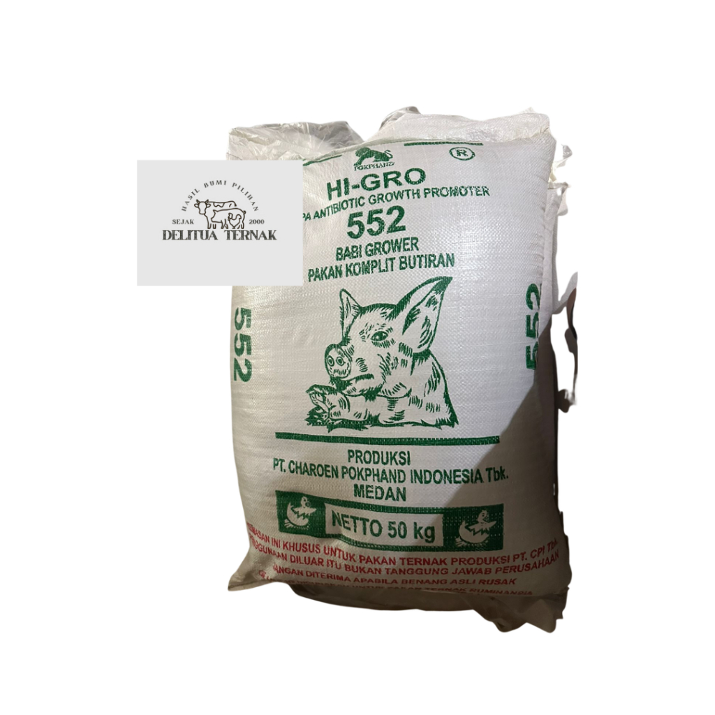 HI-GRO 552 Pakan Babi Besar | Pakan Harian Babi Berkualitas Per Sak 50 Kg