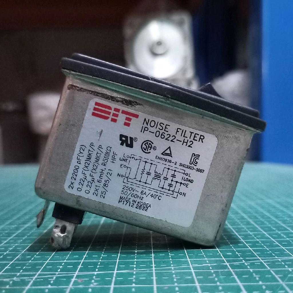 BIT IP-0622-H2 Power Plug Switch Connector with Noise Filter 6A 250Vac