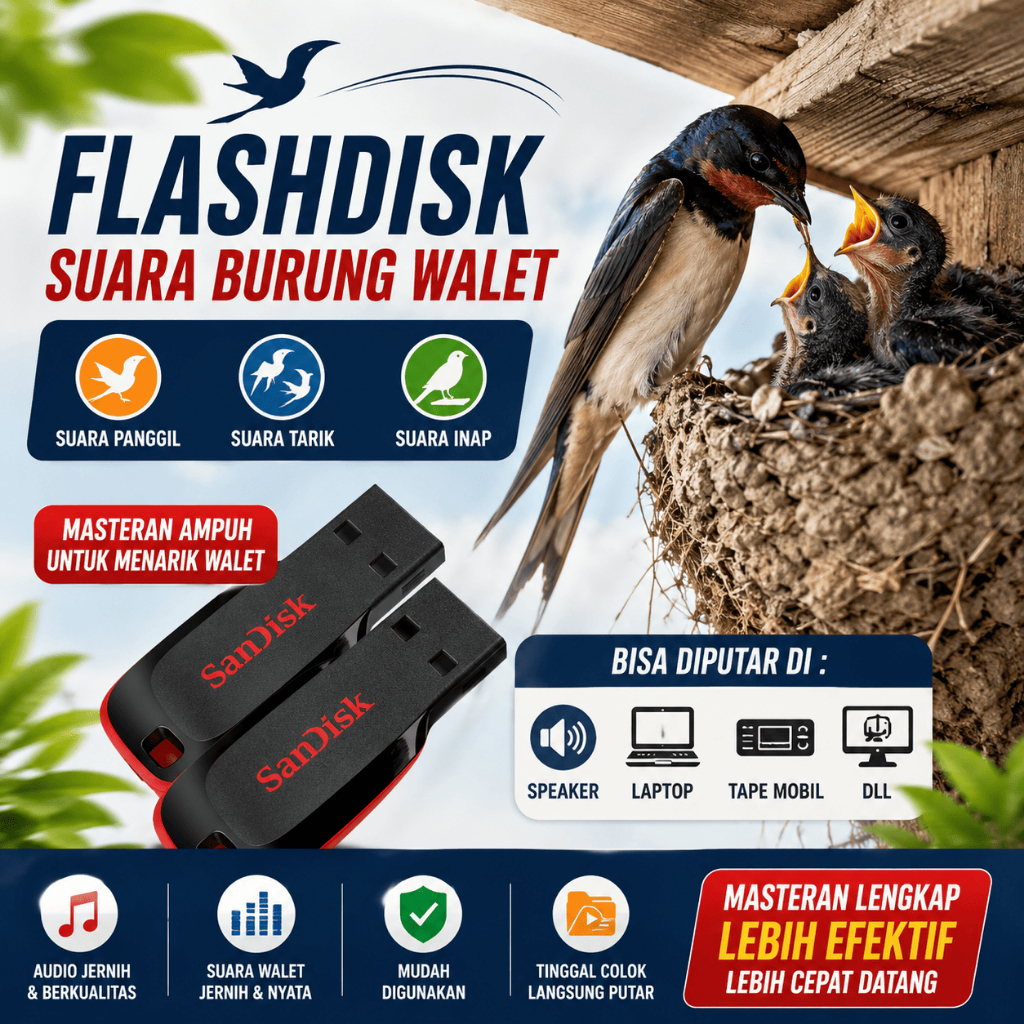 PAKET SUARA PANGGIL TARIK DAN INAP WALET ORIGINAL BERKUALITAS PLASDISK