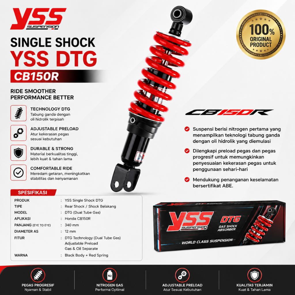 YSS SINGLE SHOCK DTG CB150R