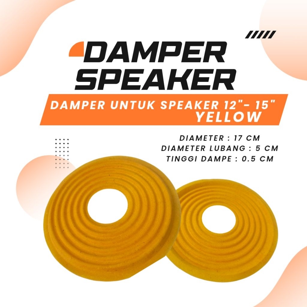 Surya Agung Damper 12" 15" Dumper Demper sparepart komponen speaker canon audax acr diameter luar 17