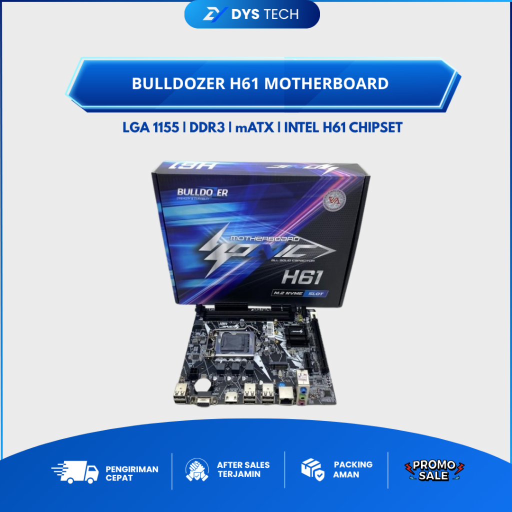 MOTHERBOARD BULLDOZER H61 SOCKET LGA 1155