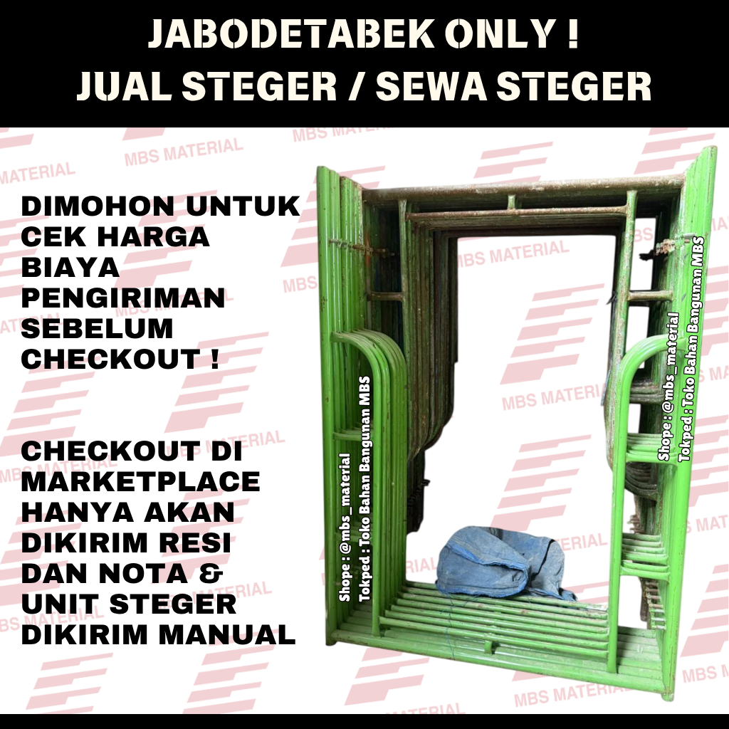 JABODETABEK | Jual Steger / Sewa Steger / Sewa Skapfolding / Sewa Scaffolding