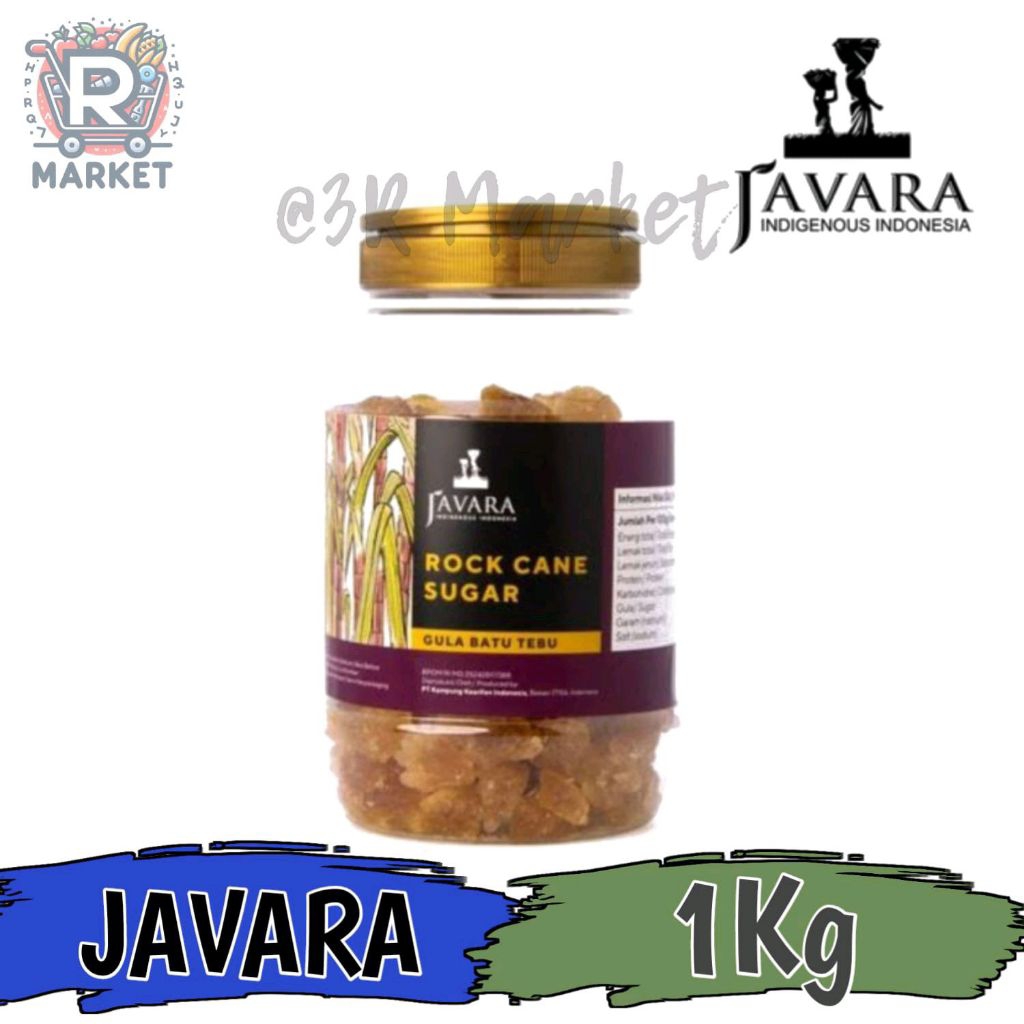 Javara Rock Cane Sugar 1Kg Gula Batu Tebu