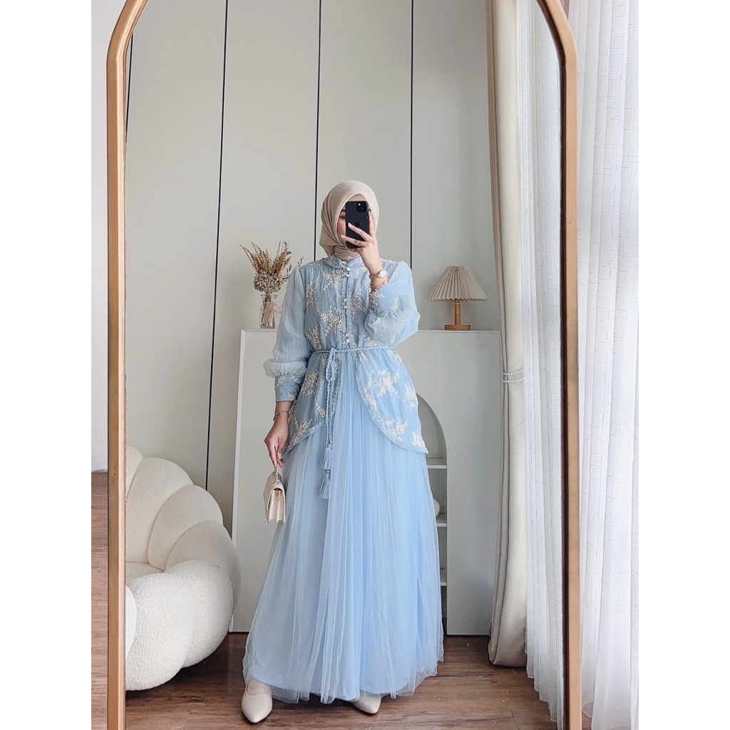 CANDY LADY Kivana Elizy Maxi / Gamis Motif Wanita Terbaru Dress Bestseller