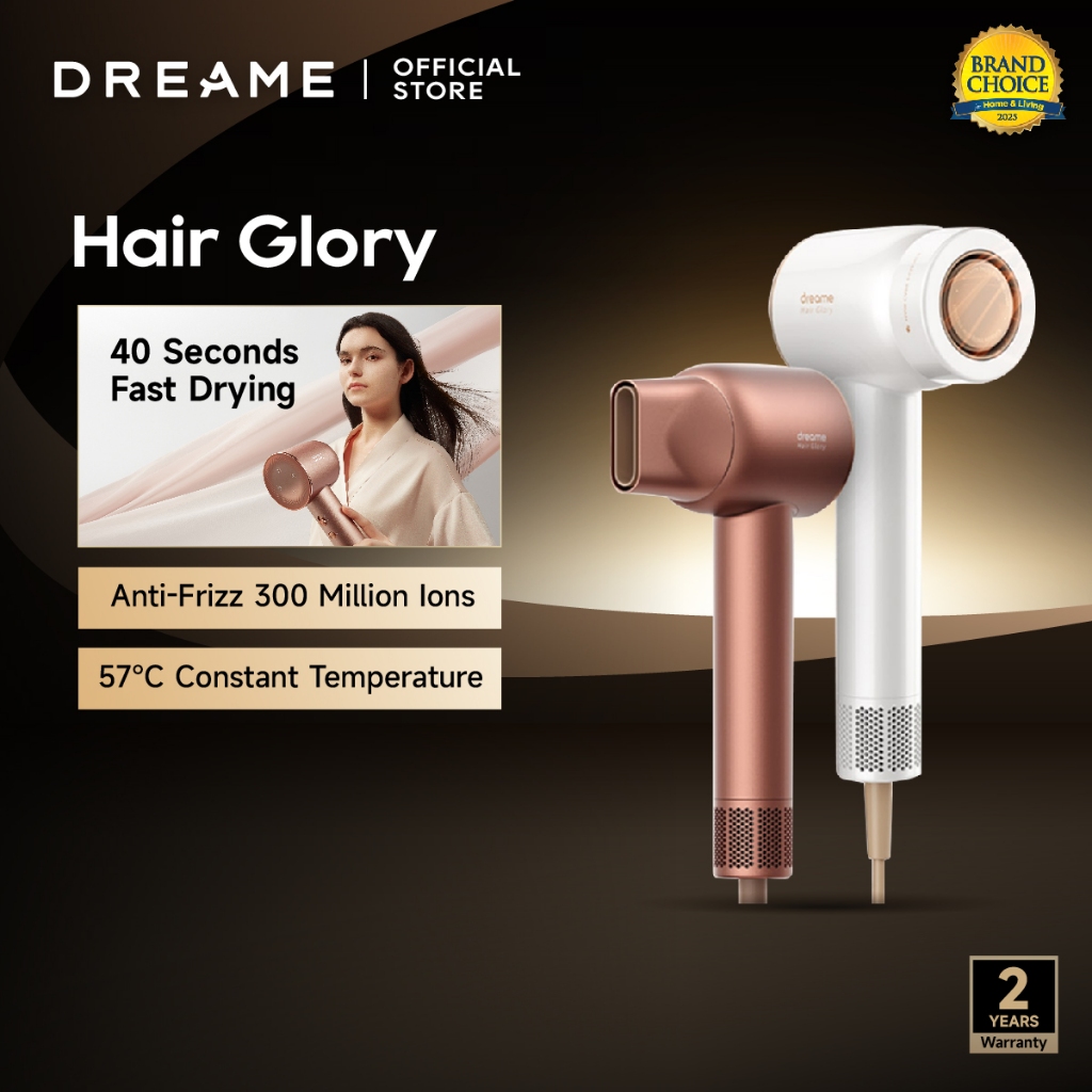 Dreame Hair Glory Hair Dryer Pengering Rambut | High-Speed 2 Mins Fast Drying | Perawatan Rambut den