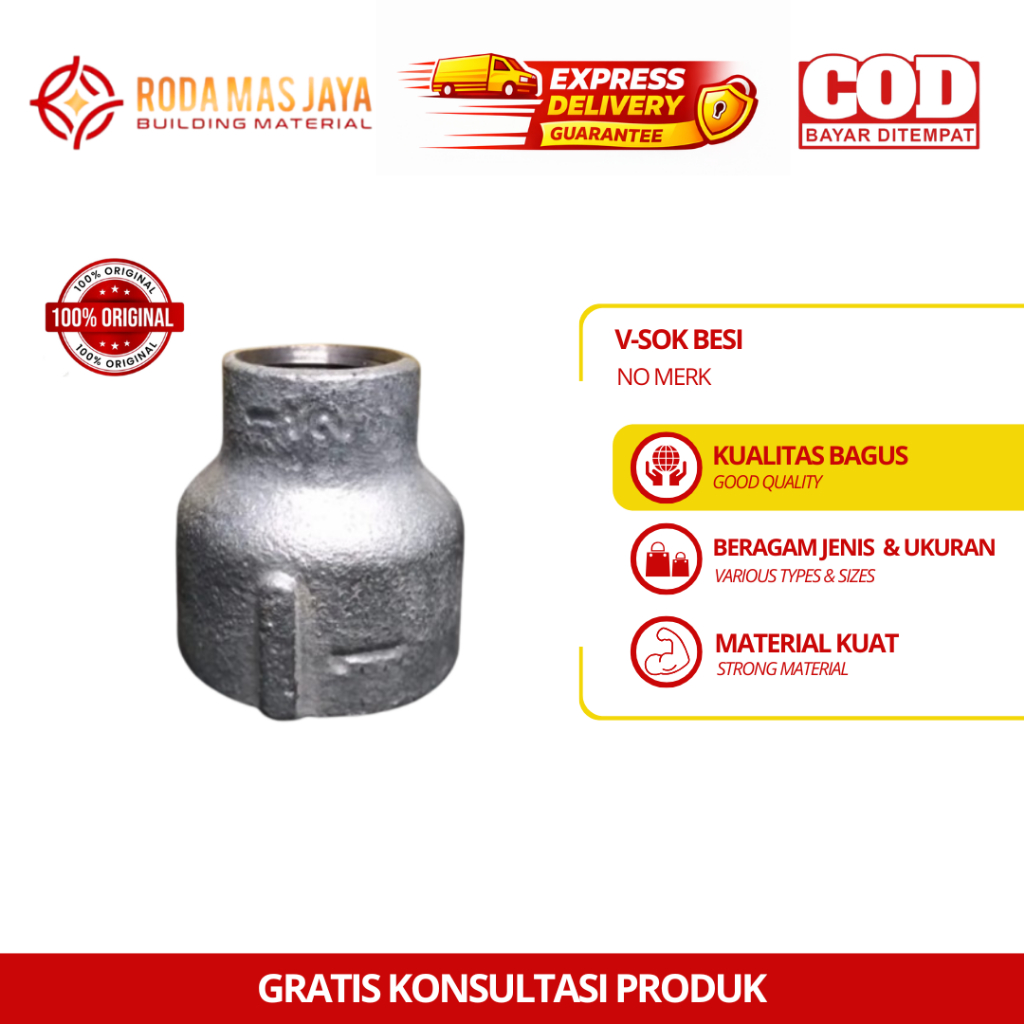 V-Sok Besi/Fitting Besi Galvanish /Reducer Sock Besi