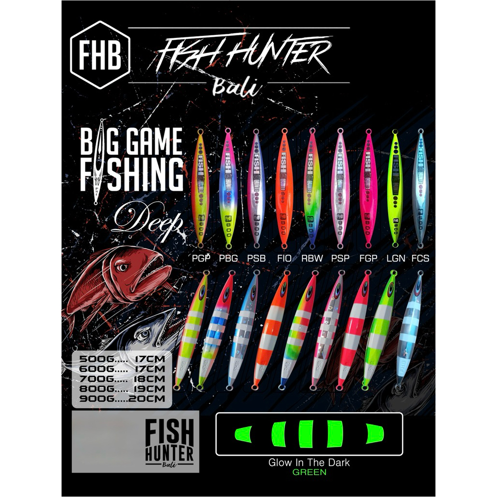 Short Metal Jig 600gr Fish Hunter Bali