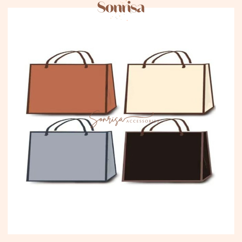 SONRISA - Paper Bag Jumbo Polos Aesthetic / Paperbag Kado Besar / Goodie Bag / Tas Kado Ulang Tahun