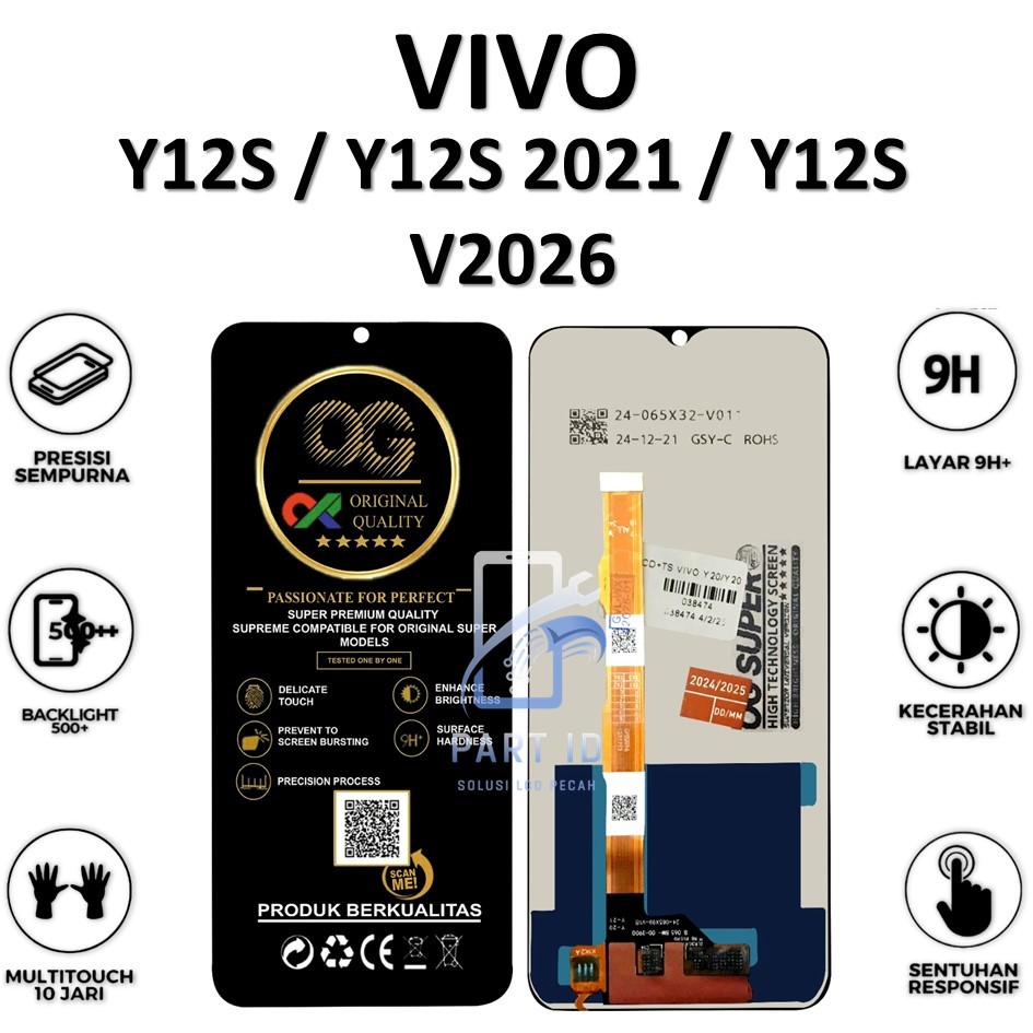 LCD TOUCHSCREEN VIVO Y12S / Y12S 2021 / Y12S / V2026 ORIGINAL 100%