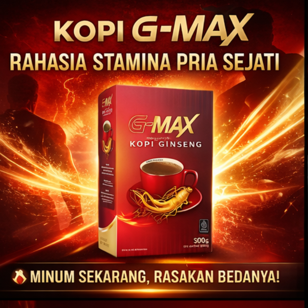 Minuman Herbal GMAX Rasa Kopi Bubuk Instan Gula Aren Halal