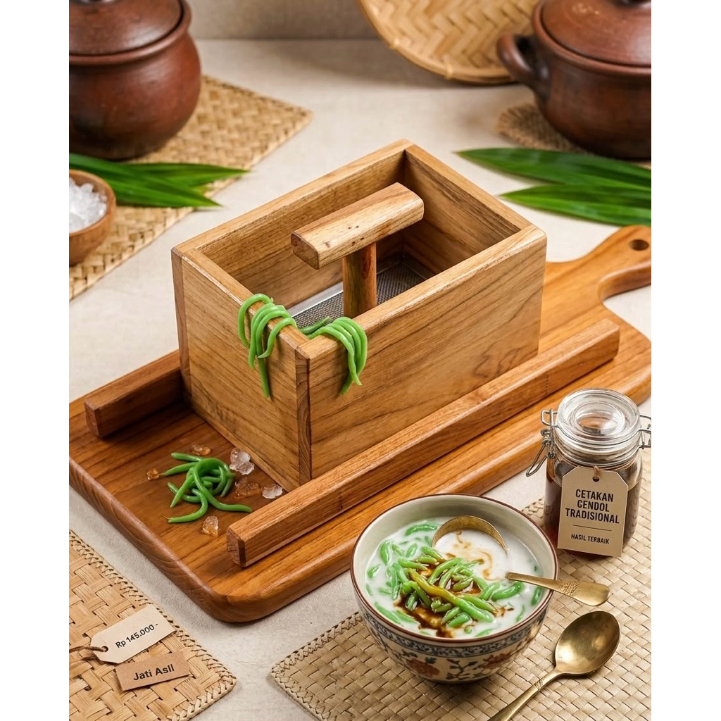 CETAKAN CENDOL KAYU JATI MAHONI