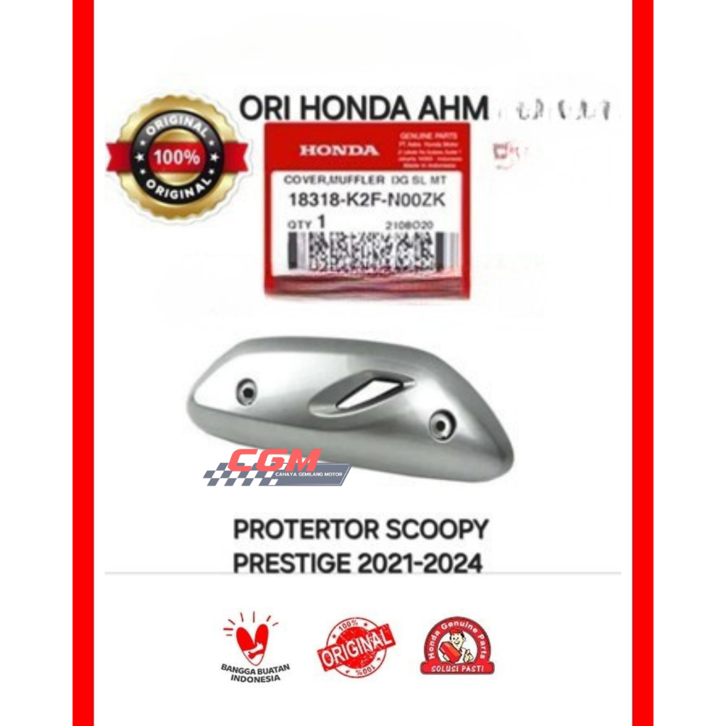18318-K2F-N00 tutup knalpot cover knalpot tameng knalpot scoopy K2F asli honda
